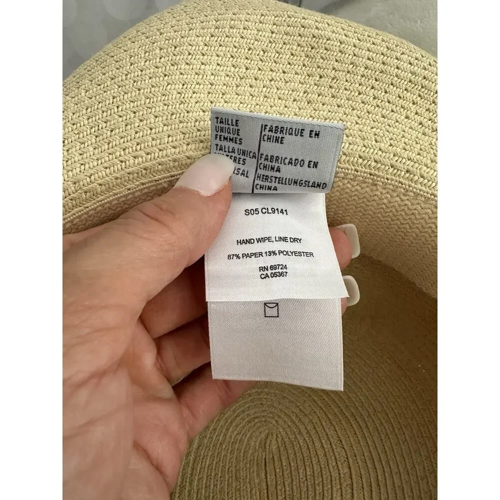 COLUMBIA Womens Woven Sun Hat Tan Wide Brim Sun Goddess Style Outdoor One Size